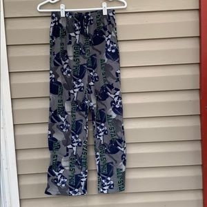 Boys gray&navy fleece football pajama pants  $5/25